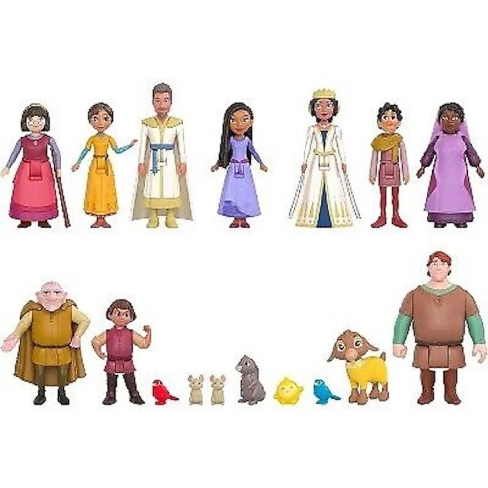 Mattel Disney Wish Kingdom of Rosas Character Set 10 Dolls 5 Friends HTP20